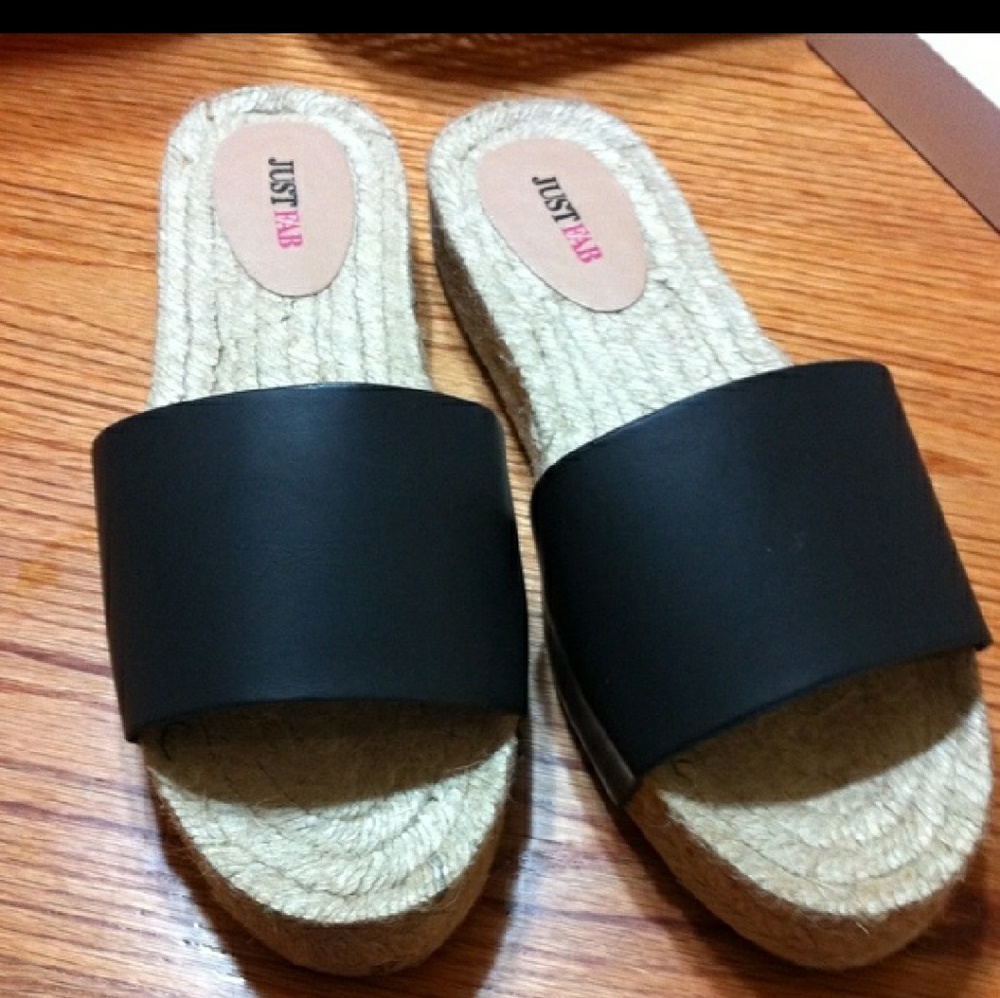 Just Fab Espadrille Slides